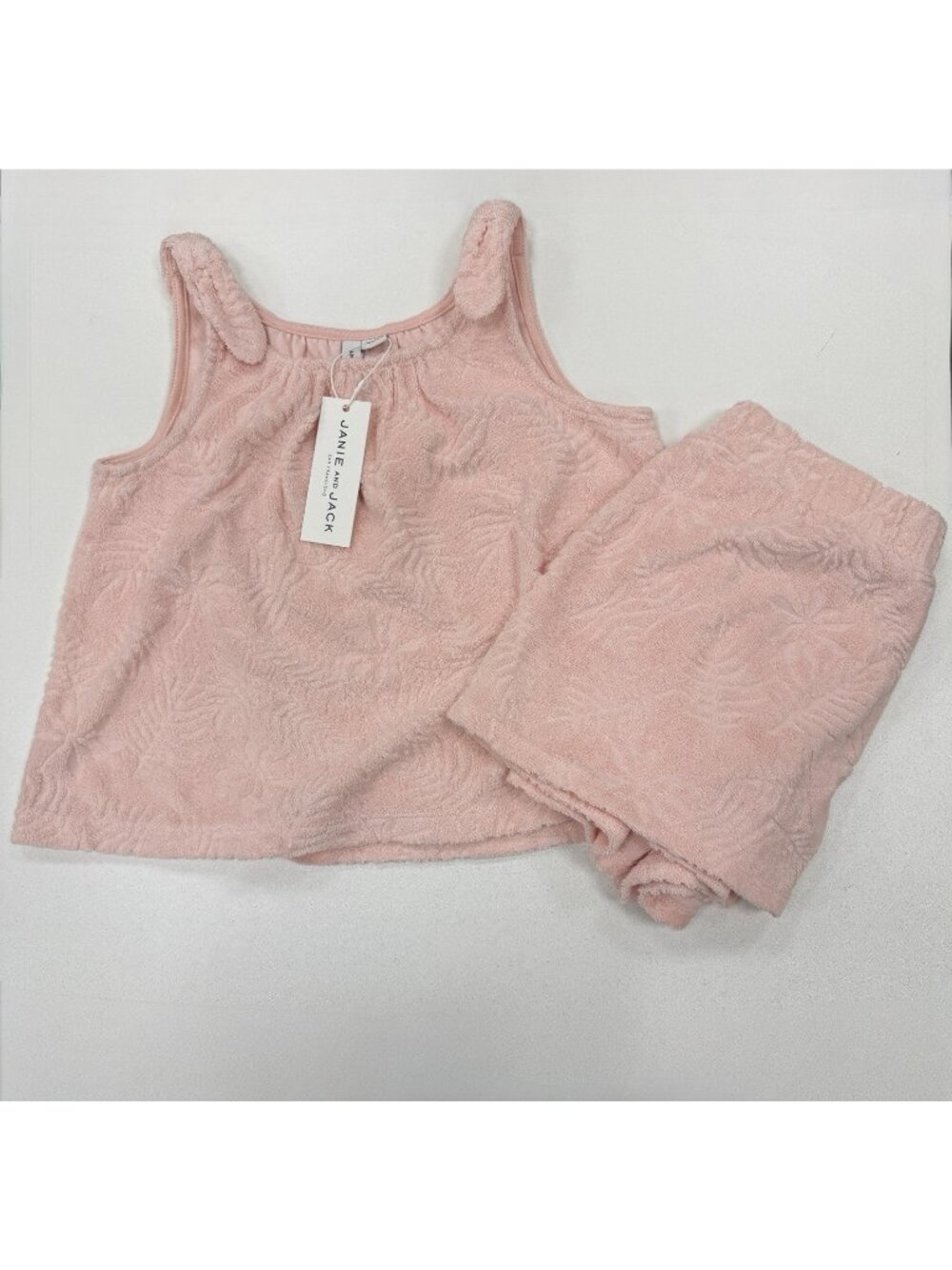 Janie & Jack Girl's 7 Terry Cloth Pink Matching Set Tank Top and Skort Outfit